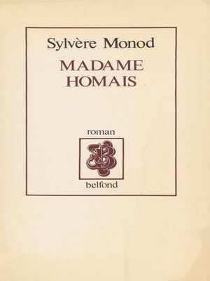 cover image of Madame Homais